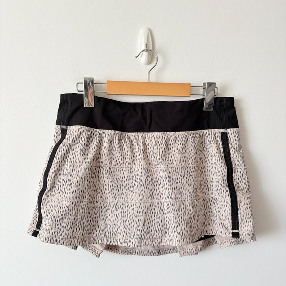 Lululemon Pace Rival Skirt II Dottie Dash Grain Black / Black Size 8 - Picture 6 of 8